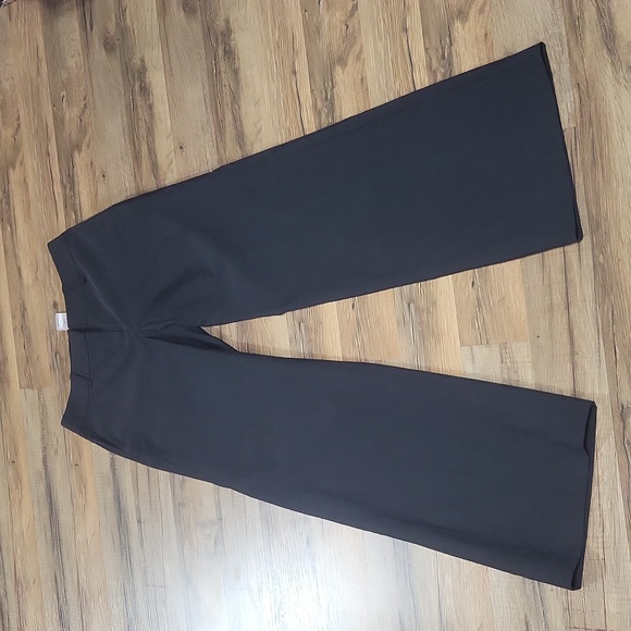 ANN TAYLOR Black Gray Signature Fit Trouser Leg Relaxed Fit Wool Blend Pant - Picture 5 of 14